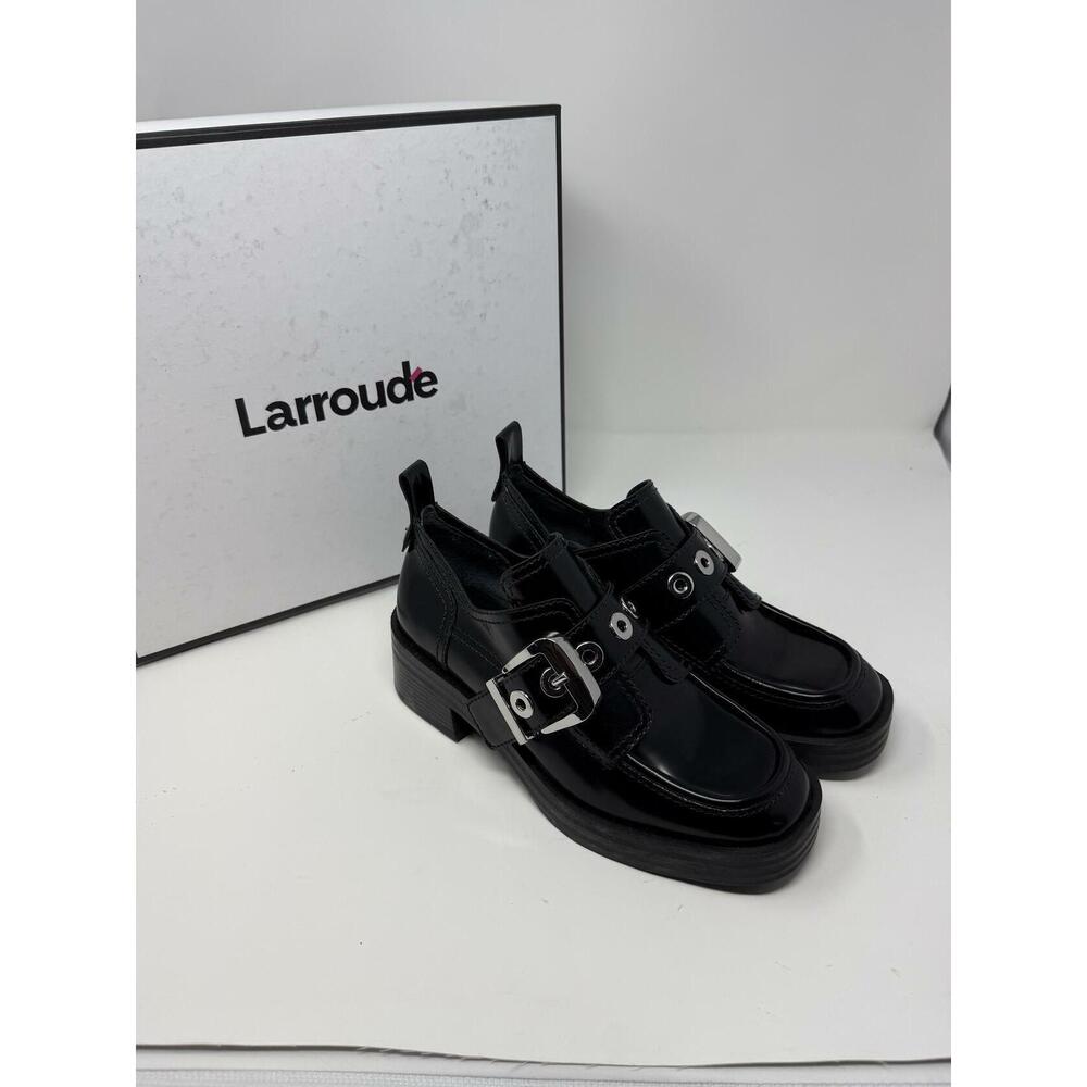 Larroude Stewart Women's Oxford Black Leather Black 7.5 - Picture 5 of 10